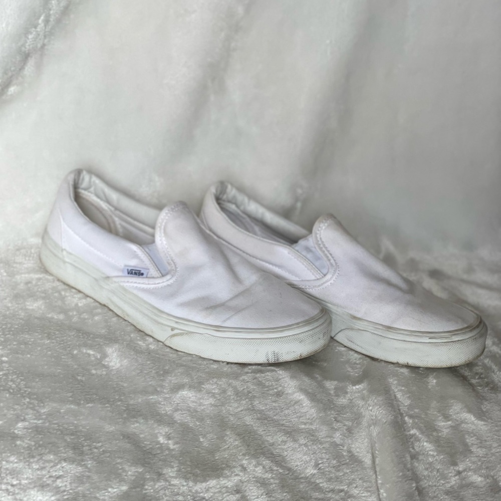 White Slip on Vans